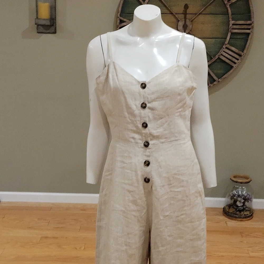Reformation Torta Linen Jumpsuit